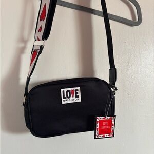 Brighton Black Crossbody with Heart Details